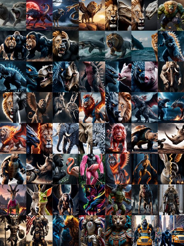 1. Animal Fusion – 1392 - Einzigartige Tierfusionen Bildvorlagen